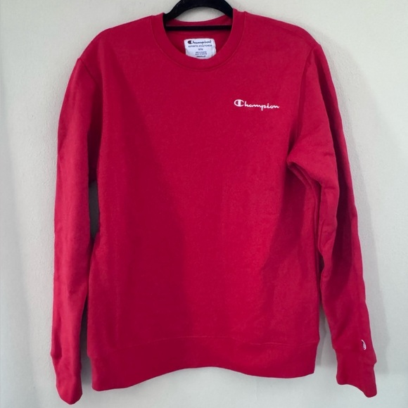 Champion Size M Men's Red Crewneck - Picture 2 of 8